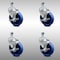 Service Caster 5 Inch SS Solid Polyurethane Swivel 12mm Threaded Stem Caster Set Brake SCC SCC-SSTS20S514-SPUS-TLB-M1215-4 - alternate 1
